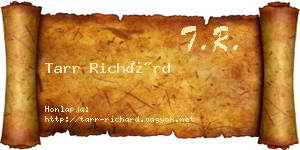 Tarr Richárd névjegykártya