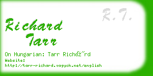 richard tarr business card